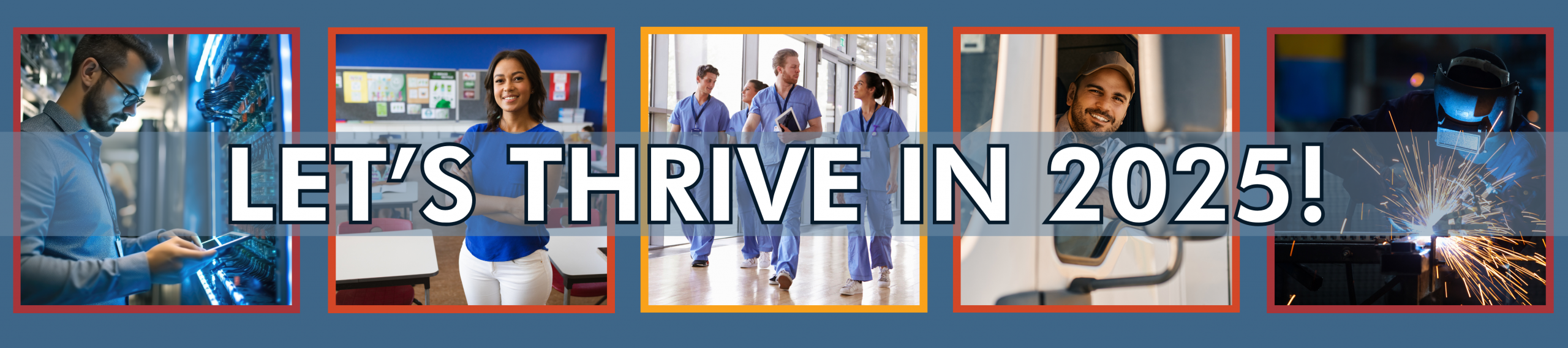 Let's thrive in 2025 Virtual Job Fair Banner