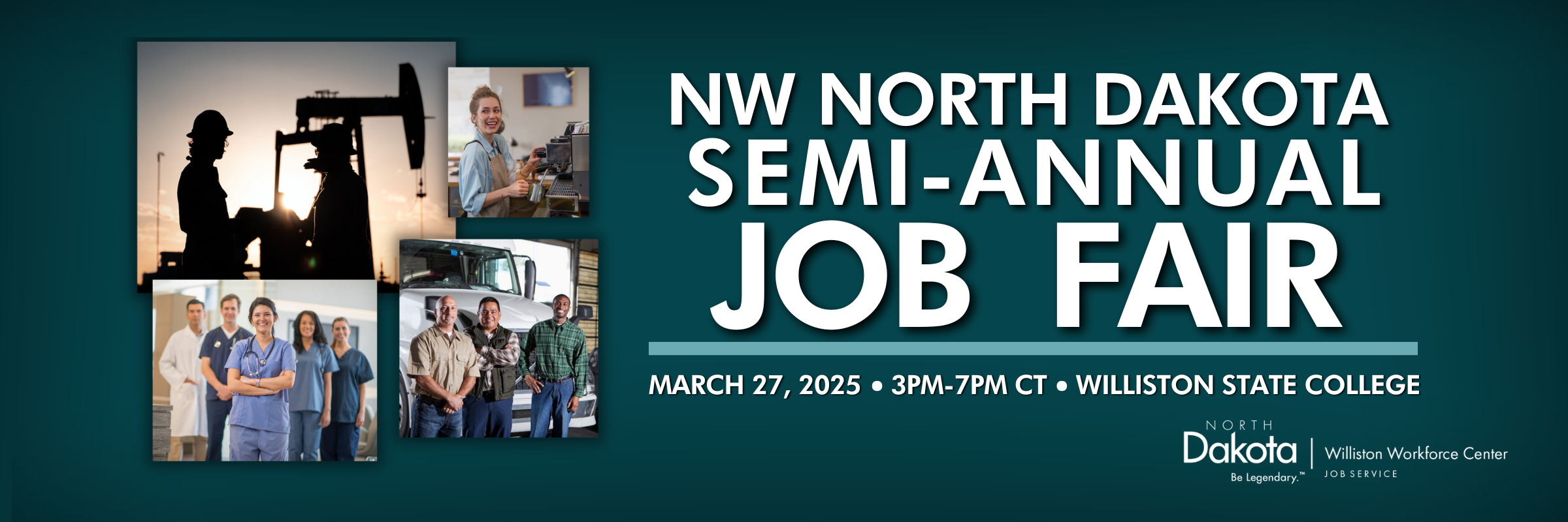 North West North Dakota Semi Annual Job Fair Banner